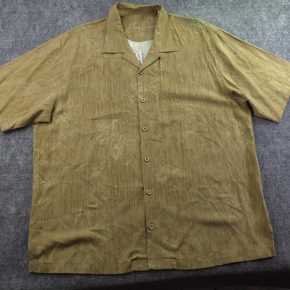 Tommy Bahama Other - Tommy Bahama Shirt XL Paradise Hopper Floral Plane Logo Short Sleeve Silk Button